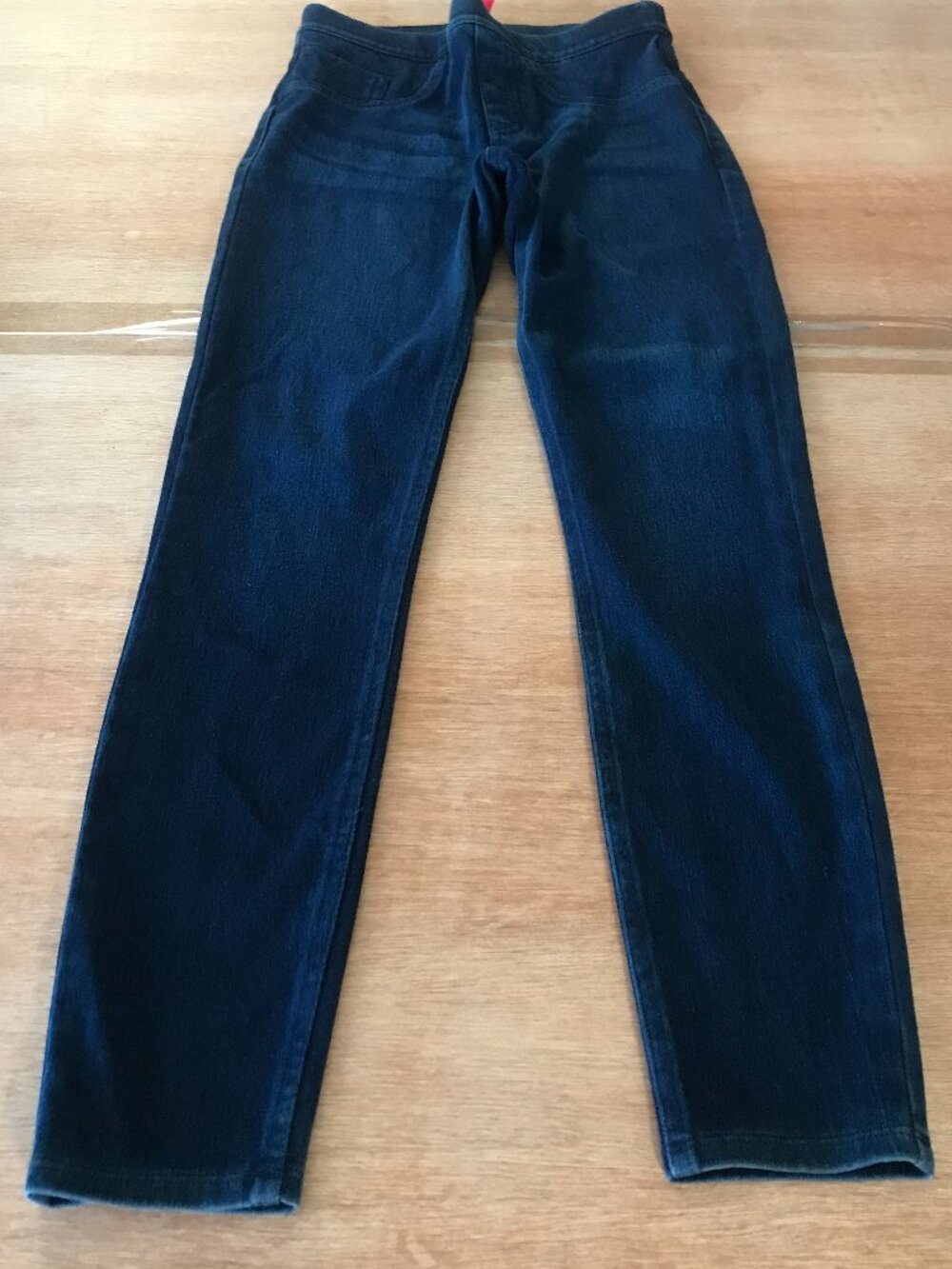 Spanx Jean-ish Ankle Leggings Women XS Blue Mid Rise Pocket Stretch Sculpting